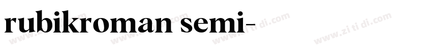 rubikroman semi字体转换
